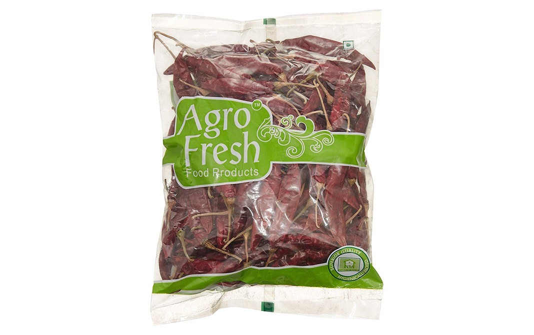 Agro Fresh Guntur Chilly with Stem    Pack  200 grams